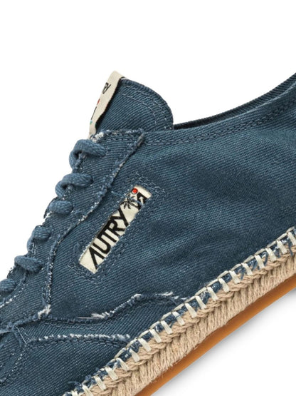 AUTRY Sneakers Clear Blue — Canvas Elegance for Men