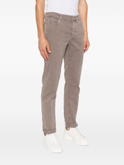 Pantalon Brunello Cucinelli en coton gris tourterelle