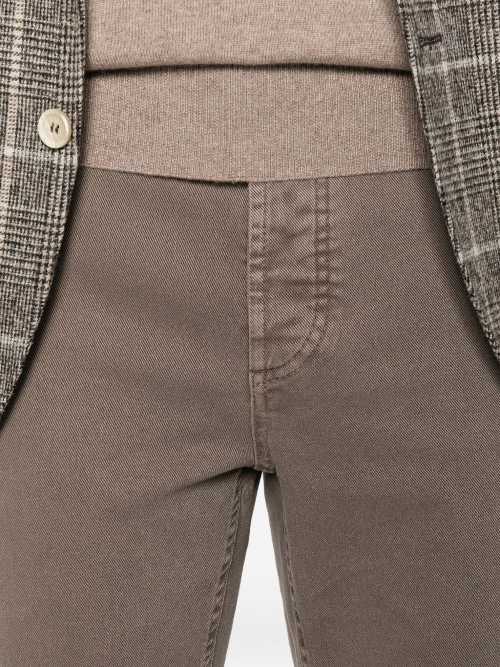 Pantalon Brunello Cucinelli en coton gris tourterelle