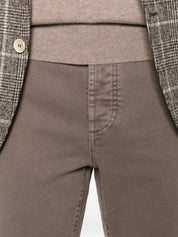 Pantalon Brunello Cucinelli en coton gris tourterelle