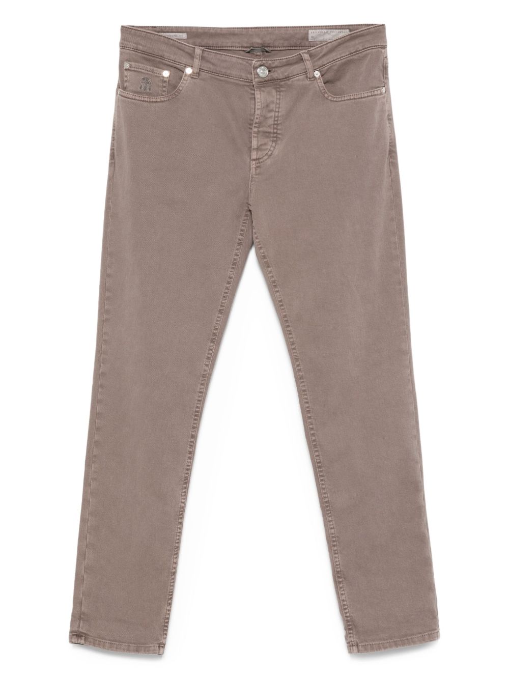 Pantalon Brunello Cucinelli en coton gris tourterelle