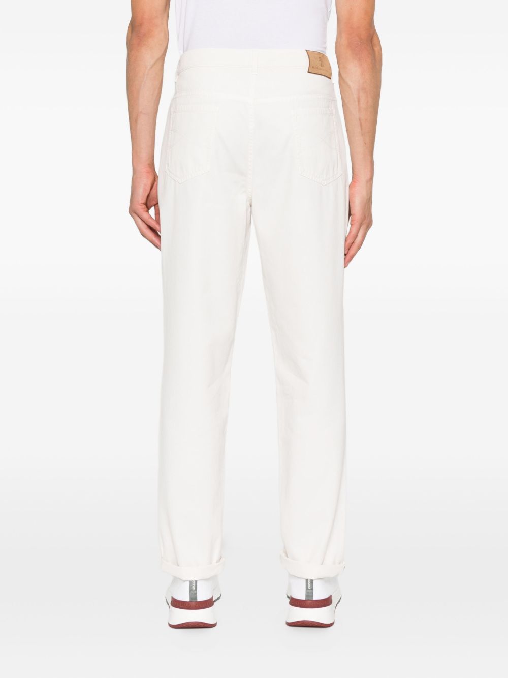 Pantalon Brunello Cucinelli en coton blanc