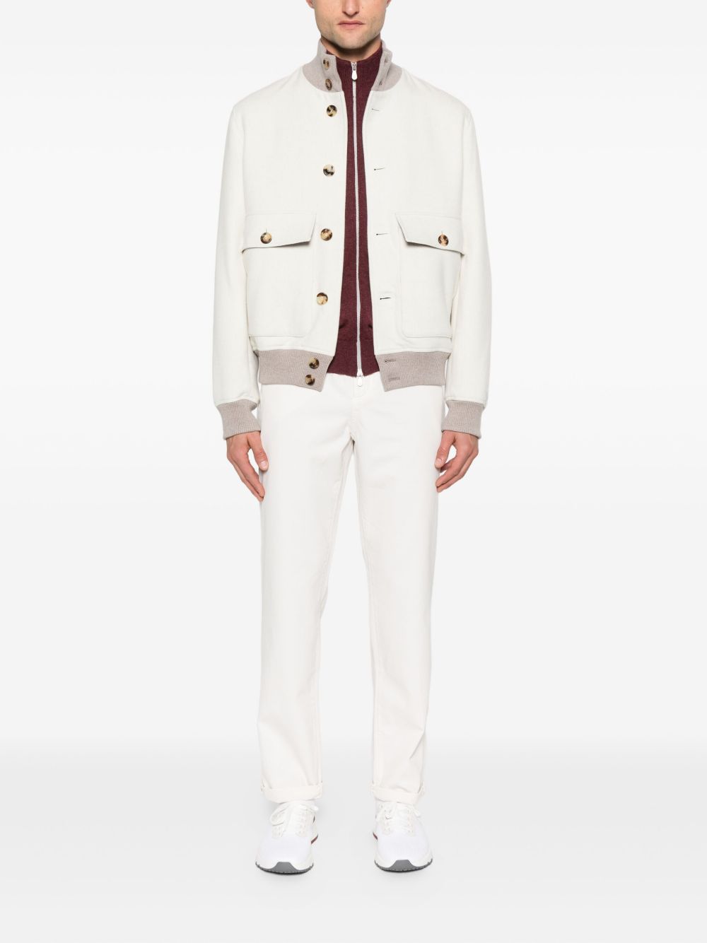 Pantalon Brunello Cucinelli en coton blanc