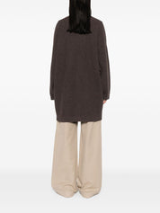 Brunello Cucinelli Brown Cashmere V‑Neck Cardigan