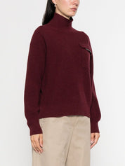 Bordeaux Cashmere Turtleneck Sweater — Brunello Cucinelli