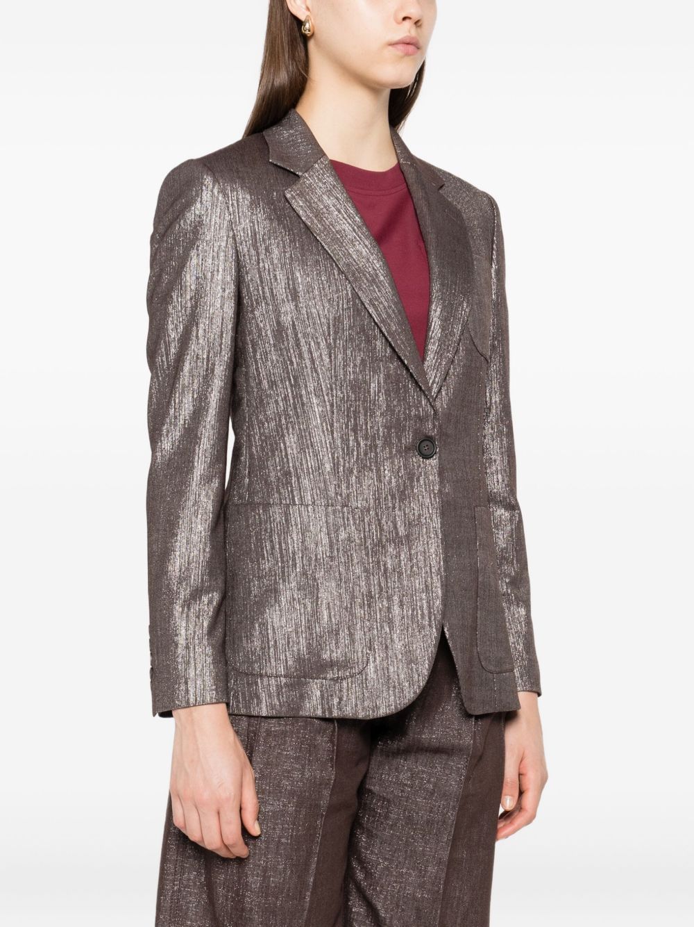 Brunello Cucinelli Silver Jackets — Elegant Sport Jackets for Women