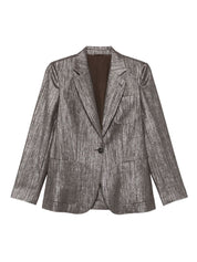 Brunello Cucinelli Silver Jackets — Elegant Sport Jackets for Women