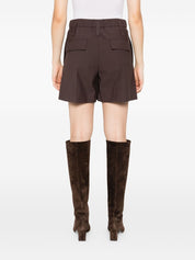 Brunello Cucinelli Brown Wool-Blend Shorts