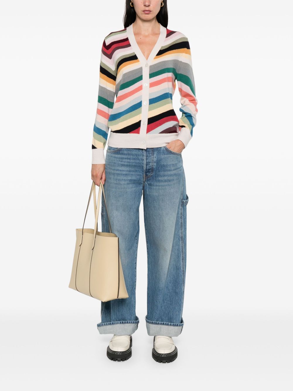 PS By Paul Smith Sweater — Multicolour V‑Neck Wool