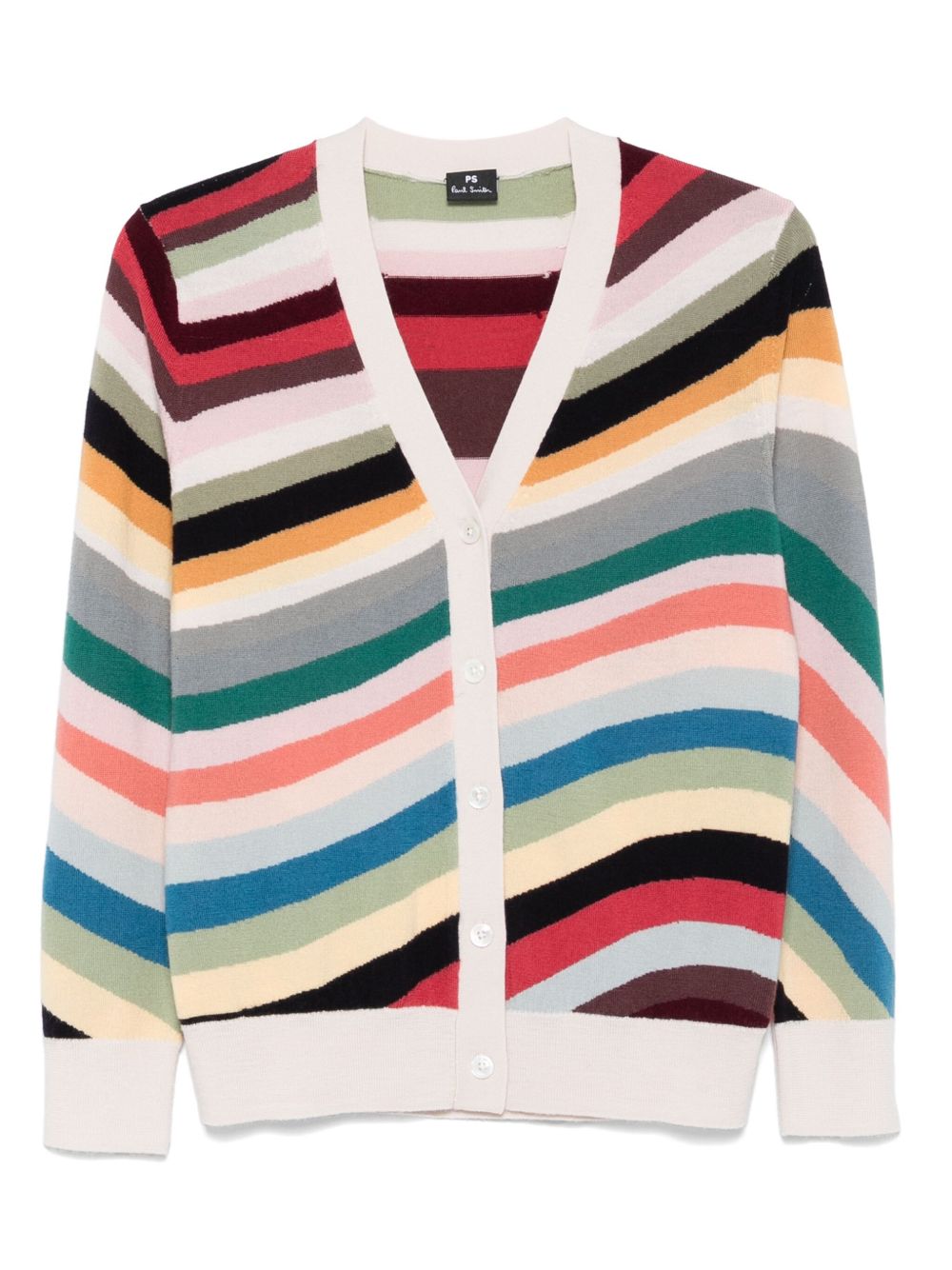 PS By Paul Smith Sweater — Multicolour V‑Neck Wool