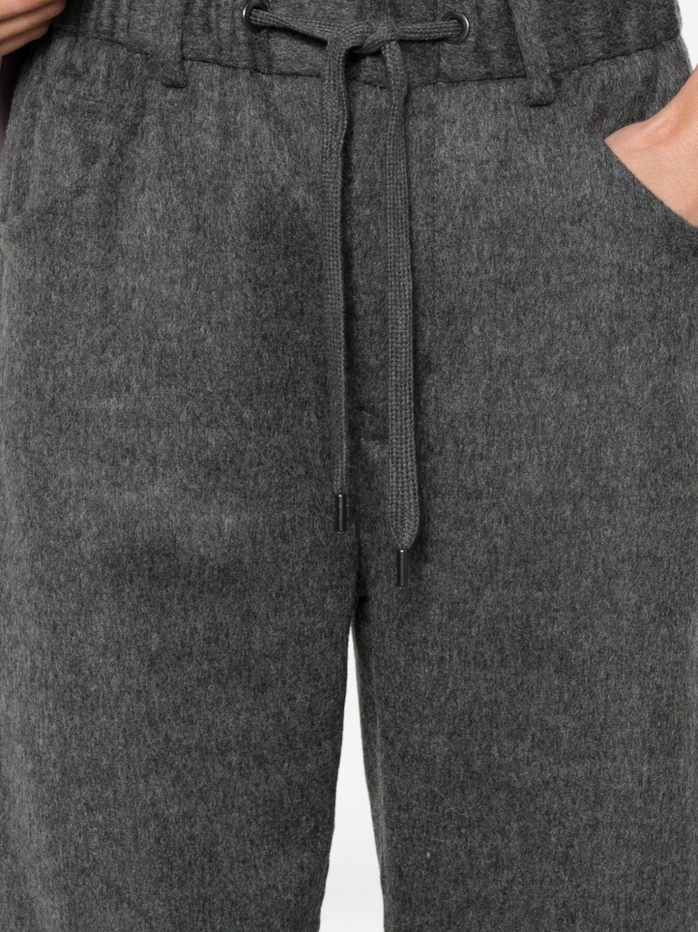 Pantalon Brunello Cucinelli en laine mélangée grise