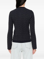 Blue Emporio Armani Crewneck Cardigan — Women’s Sweater