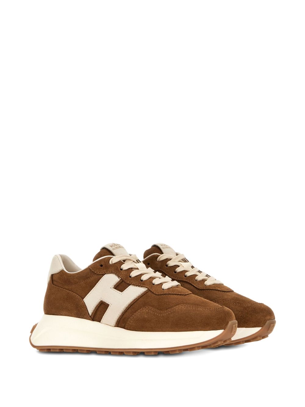 Hogan Pre Leather Brown Sneakers — Timeless Comfort