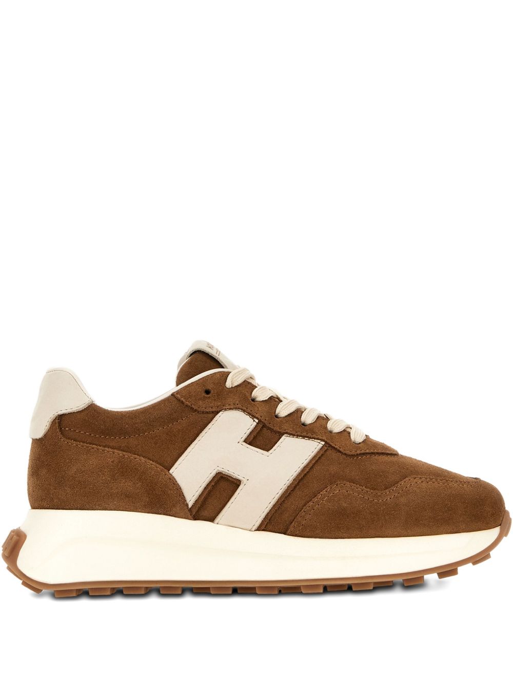 Hogan Pre Leather Brown Sneakers — Timeless Comfort