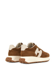 Hogan Pre Leather Brown Sneakers — Timeless Comfort