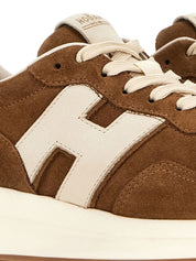 Hogan Pre Leather Brown Sneakers — Timeless Comfort