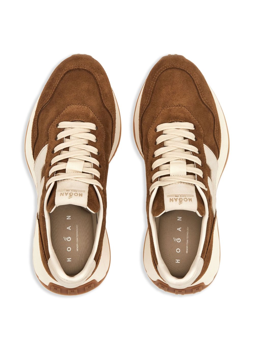 Hogan Pre Leather Brown Sneakers — Timeless Comfort