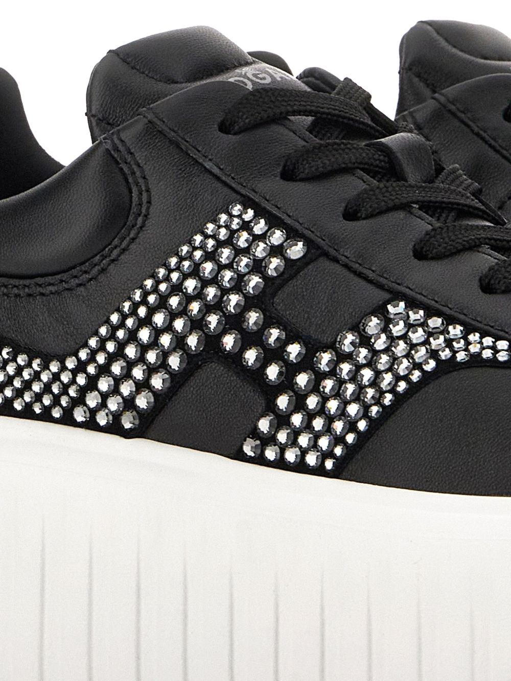 HOGAN PRE Sneakers Black — Leather Flatform Sneakers