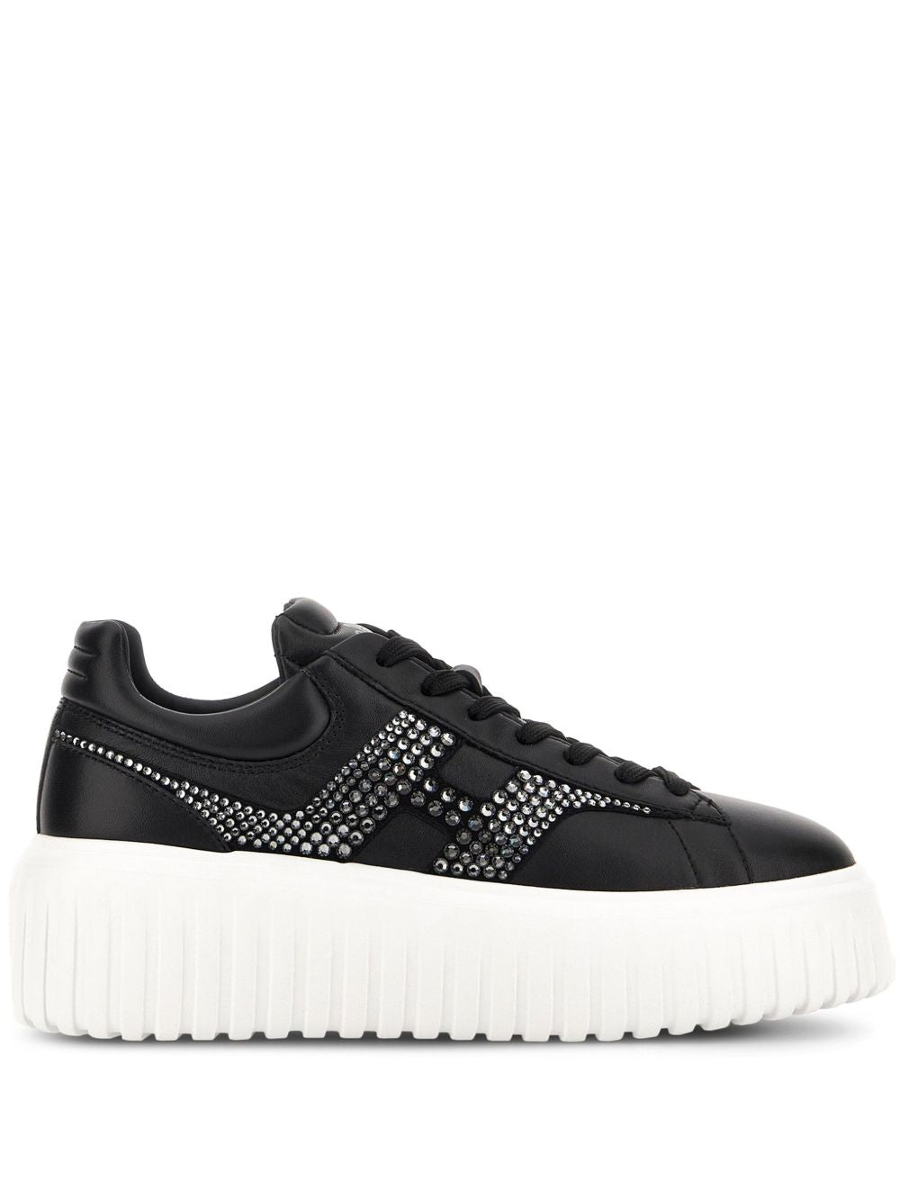 HOGAN PRE Sneakers Black — Leather Flatform Sneakers