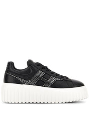 HOGAN PRE Sneakers Black — Leather Flatform Sneakers