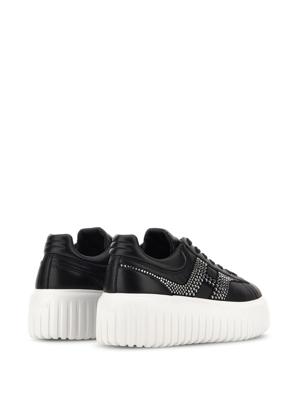 HOGAN PRE Sneakers Black — Leather Flatform Sneakers