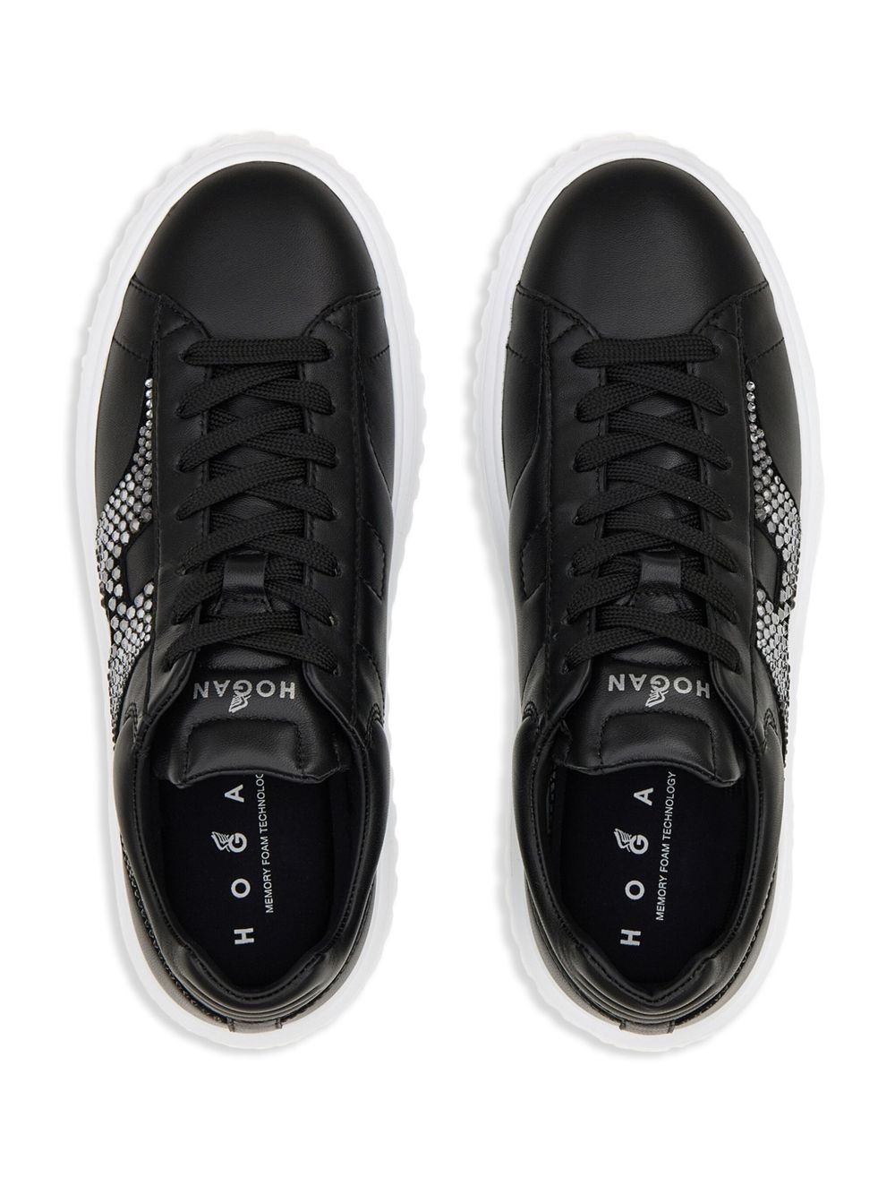 HOGAN PRE Sneakers Black — Leather Flatform Sneakers
