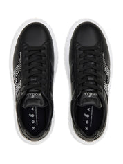 HOGAN PRE Sneakers Black — Leather Flatform Sneakers