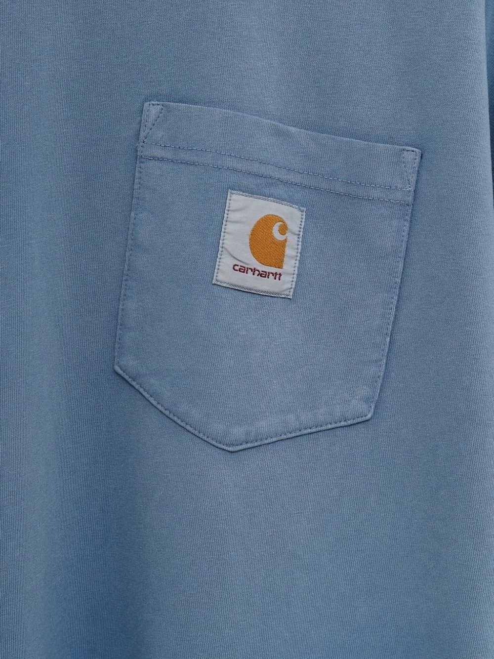 Carhartt Wip Pre T-shirts and Polos Clear Blue cotton logo