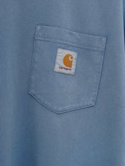 Carhartt Wip Pre T-shirts and Polos Clear Blue cotton logo
