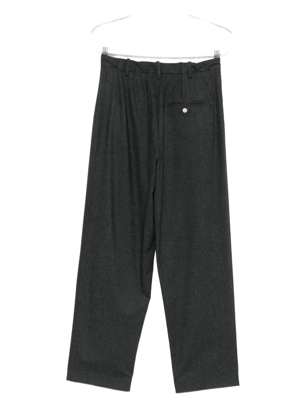 Alysi Trousers Grey — Silk & Nylon Carrot Trousers