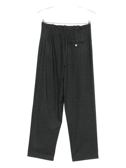 Alysi Trousers Grey — Silk & Nylon Carrot Trousers