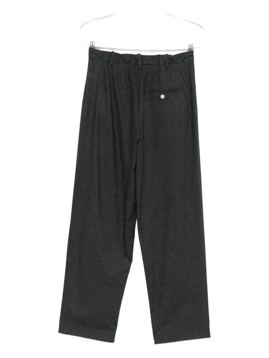 Alysi Trousers Grey — Silk & Nylon Carrot Trousers