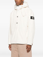 Abrigo parka color marfil de Stone Island Coats