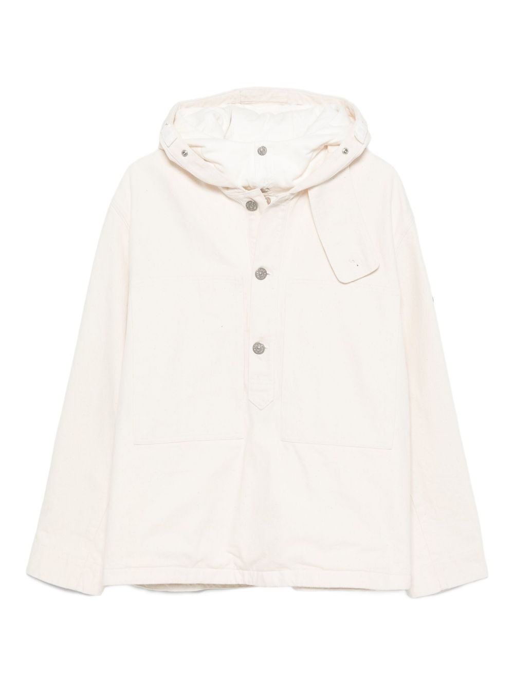 Abrigo parka color marfil de Stone Island Coats