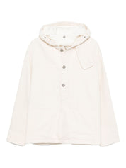 Abrigo parka color marfil de Stone Island Coats