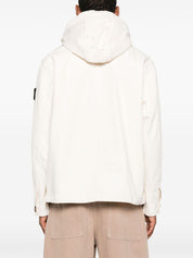 Abrigo parka color marfil de Stone Island Coats