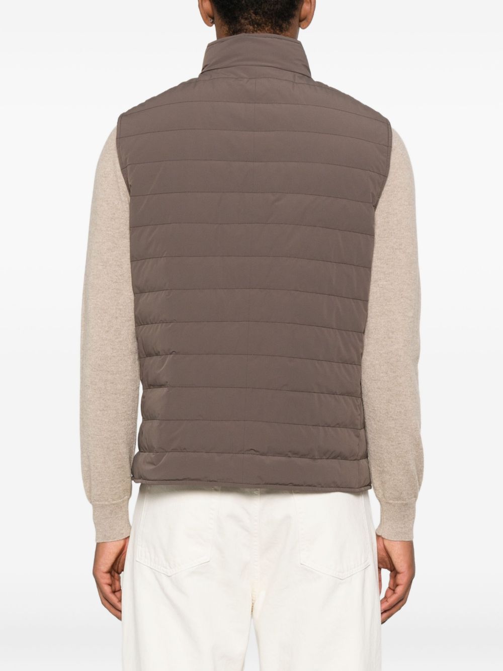 Brunello Cucinelli Jackets Brown quilted down vest