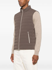 Brunello Cucinelli Jackets Brown quilted down vest