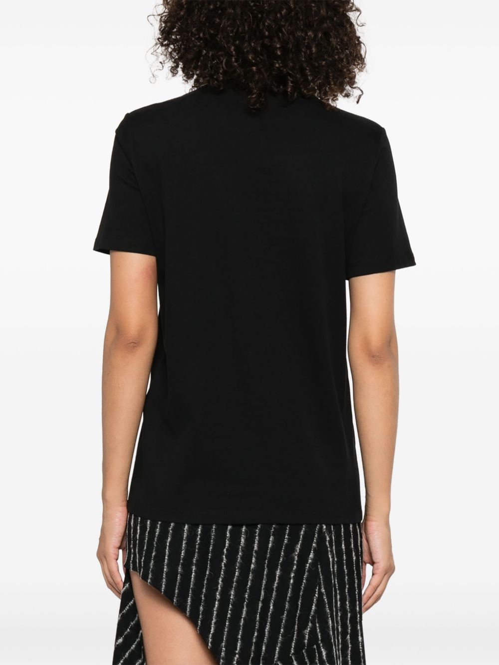 Elisabetta Franchi T-shirts and Polos Black cotton logo tee