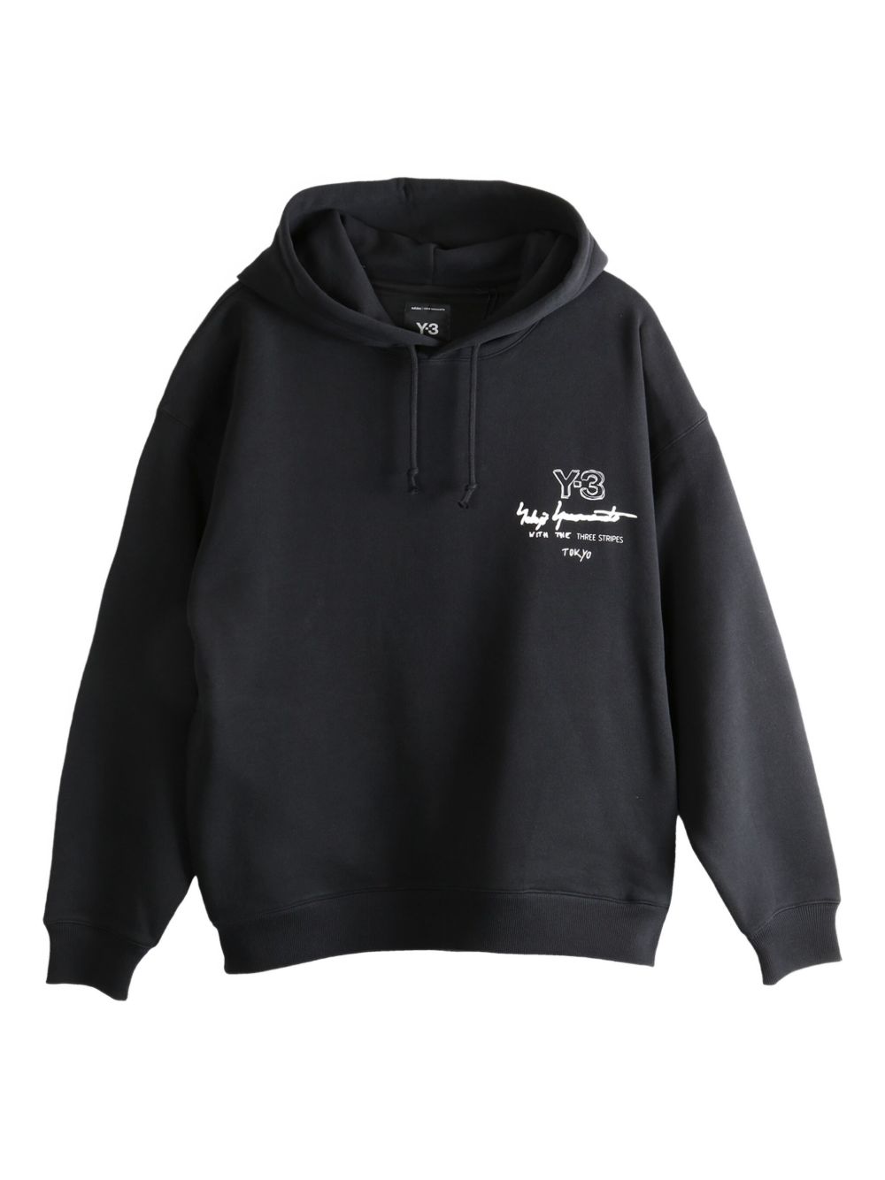 Sweat à capuche en coton noir Y-3