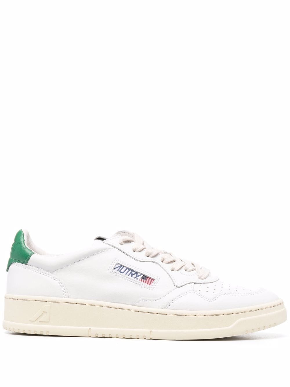 Autry Sneakers Green low-top leather