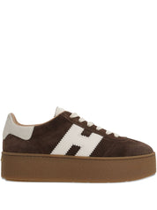 Hogan Pre Sneakers Brown Suede Platform — Women's Sneakers