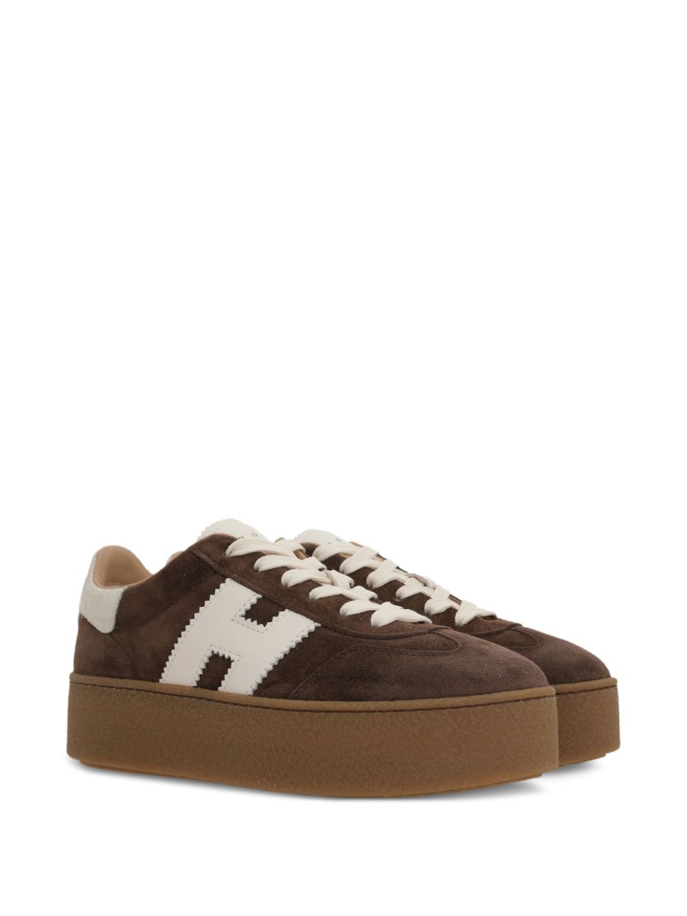 Hogan Pre Sneakers Brown Suede Platform — Women's Sneakers