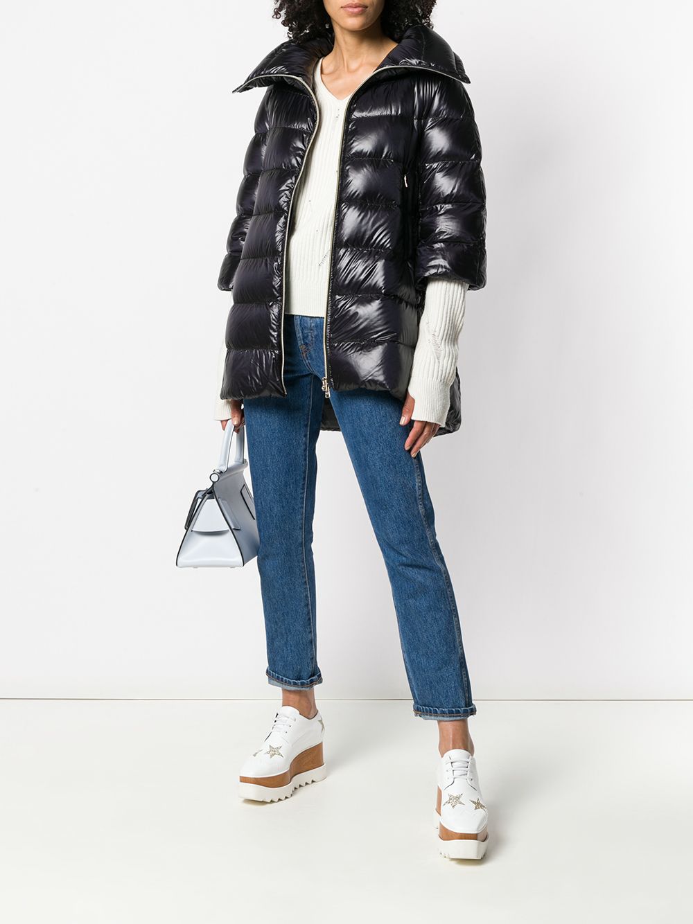Herno Black Down Jacket — Cleofe Midi Puffer