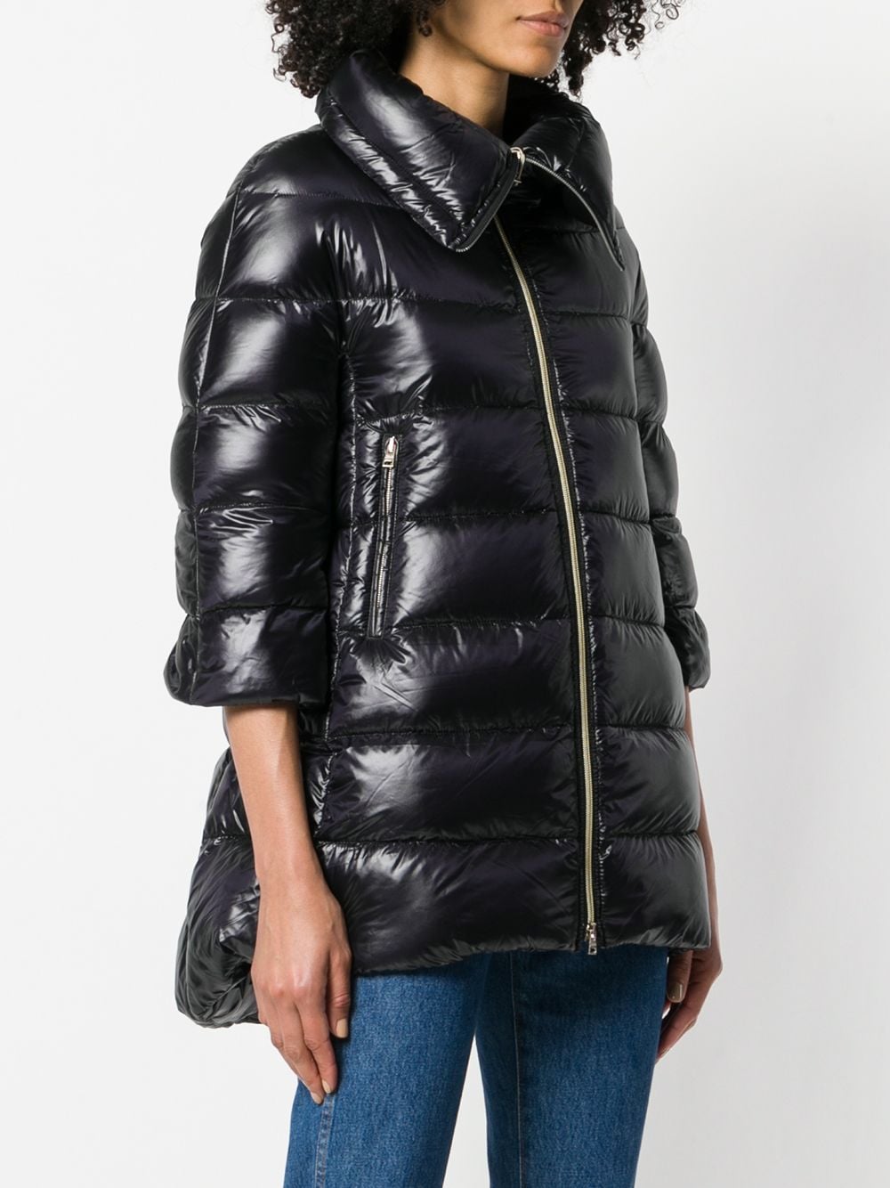 Herno Black Down Jacket — Cleofe Midi Puffer