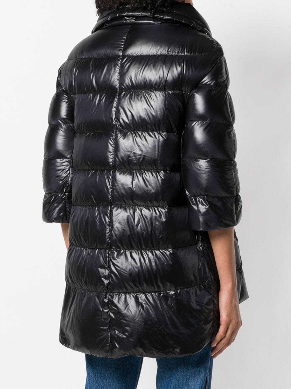 Herno Black Down Jacket — Cleofe Midi Puffer