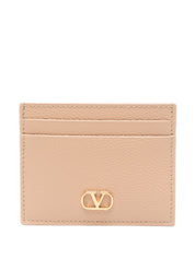 Portefeuilles Valentino Garavani Porte-cartes en cuir poudré