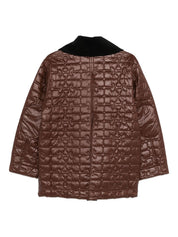 Ganni Jackets Brown quilted nylon jacket