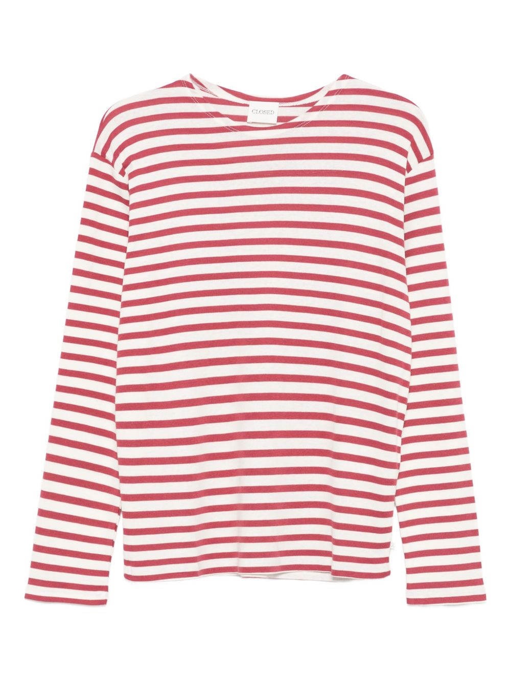 Closed T-shirts and Polos Red striped cotton blend