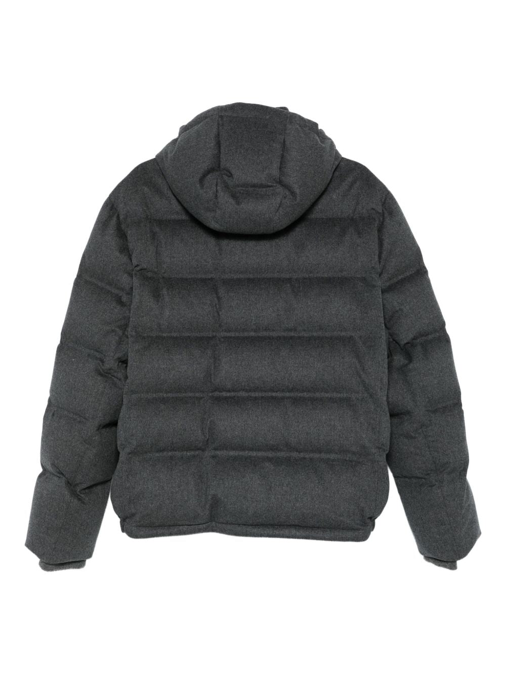 Chaqueta de plumón de lana acolchada gris Brunello Cucinelli Coats